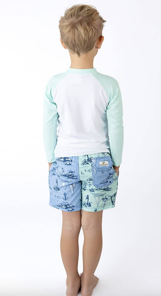 Shade Critters boys trunks - coastal colorblock