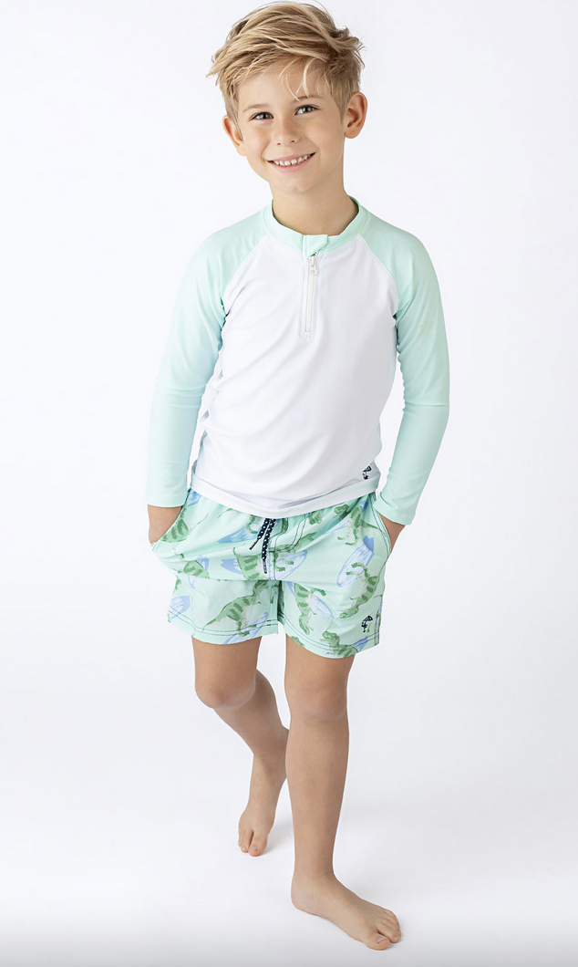 Shade Critters boys trunks - surfin dinos mint