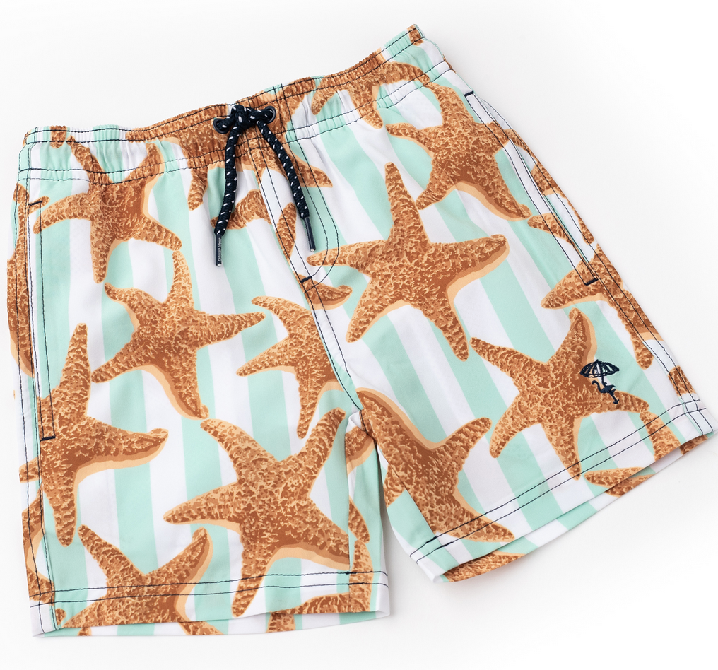 boys trunks - starfish stripe