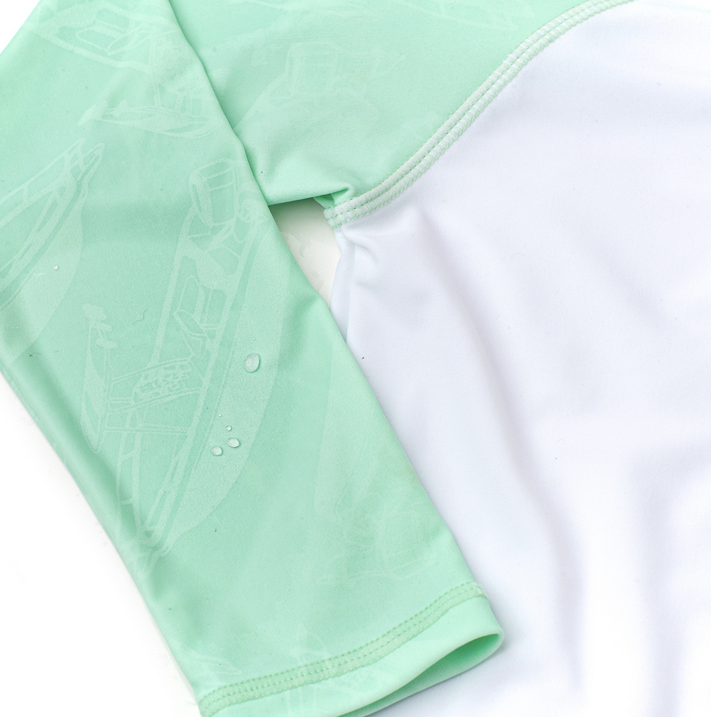 Shade Critters h2o appear rashguard - mint boats