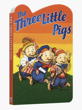 Laughing Elephant Books The Three Little Pigs -Children's Board Book - Vintage