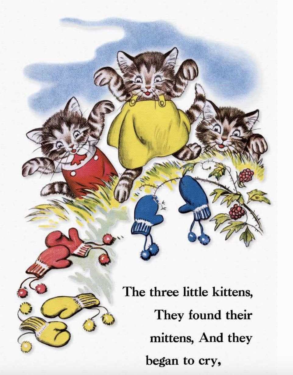Laughing Elephant Books The Three Little Kittens - Children's Picture Book-Vintage