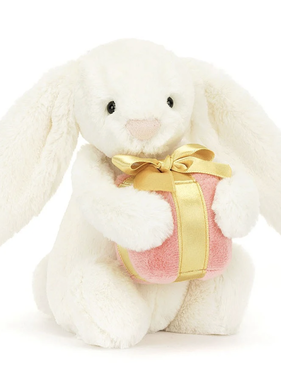 Jellycat Bashful Bunny with Present Little BB6PR