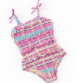 1pc Smocked - Summer Plaid