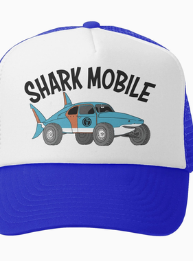 Grom Squad Shark Mobile Trucker Hat Royal/White