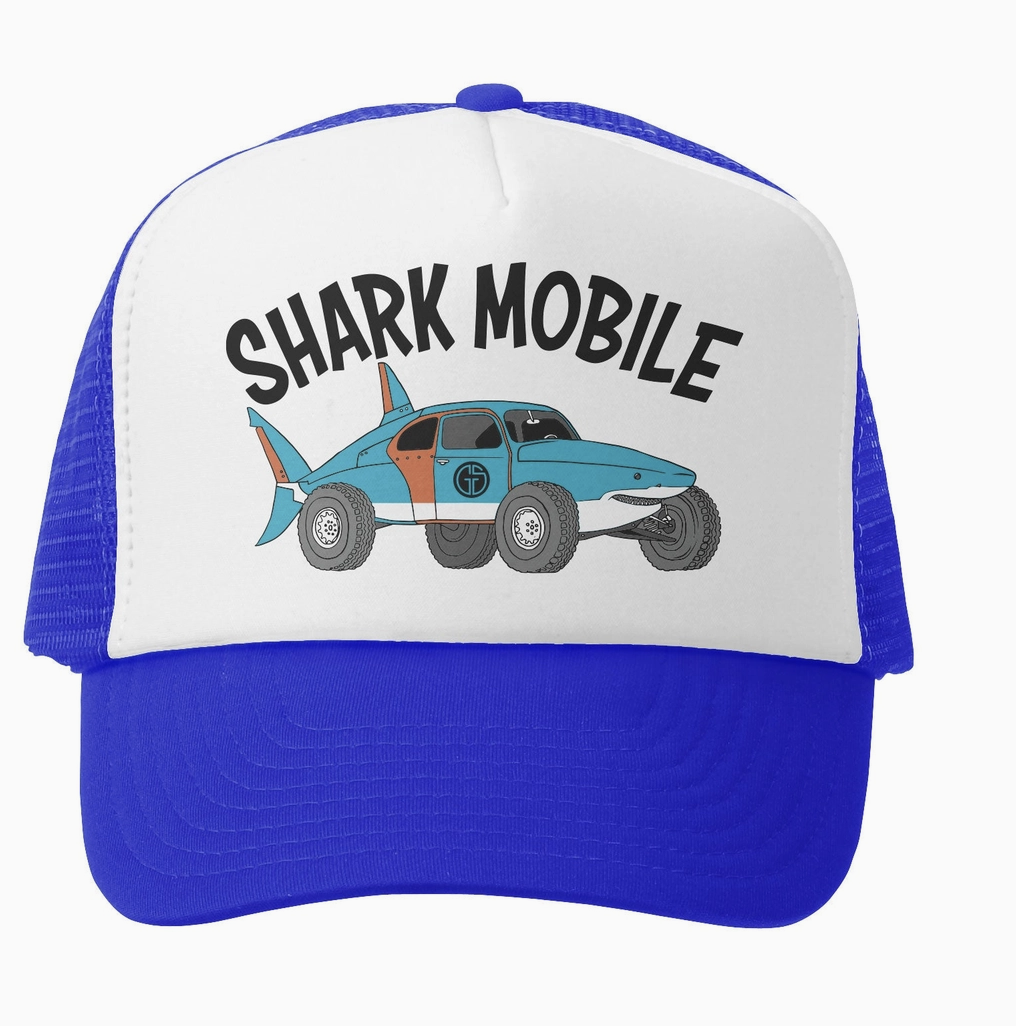 Shark Mobile Trucker Hat Royal/White