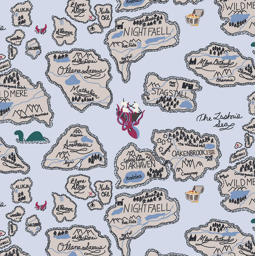 Kickee Pants S/S Polo Romper-Dew Pirate Map