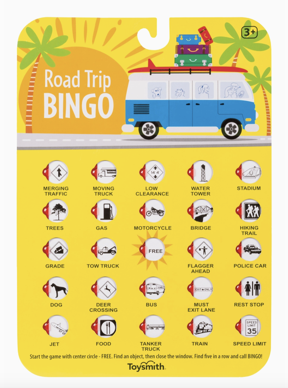 Toysmith Road Trip Bingo, Travel Game