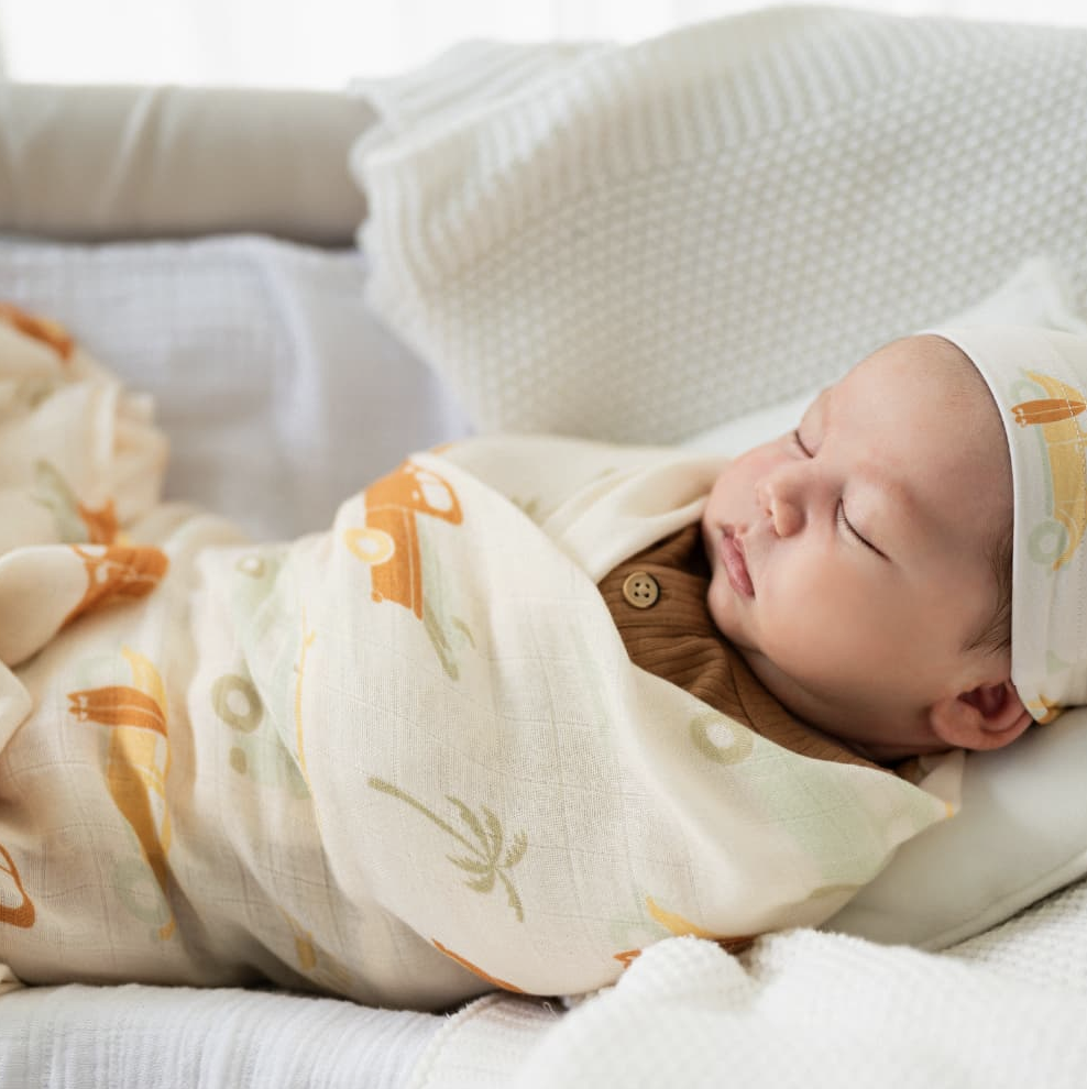 Coco Moon Beach Bound Muslin Baby Swaddle Blanket