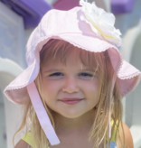 Jamie Rae Pale Pink Stella Sun Hat with Rose | Candy Pink Rose