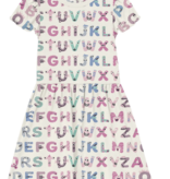 Kickee Pants Twirl Dress with Pockets-Natural ABC Monsters