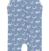 Kickee Pants Print Tank Romper-Dream Blue Axolotl Party