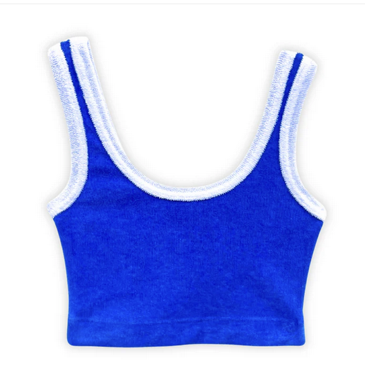 KatieJ NYC MARGOT TANK-CAMP BLUE