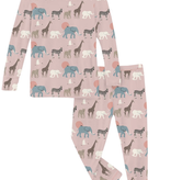 Kickee Pants L/S Pajama Set-Baby Rose Just So Animals