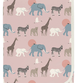 Kickee Pants Swaddling Blanket -Baby Rose Just So Animals