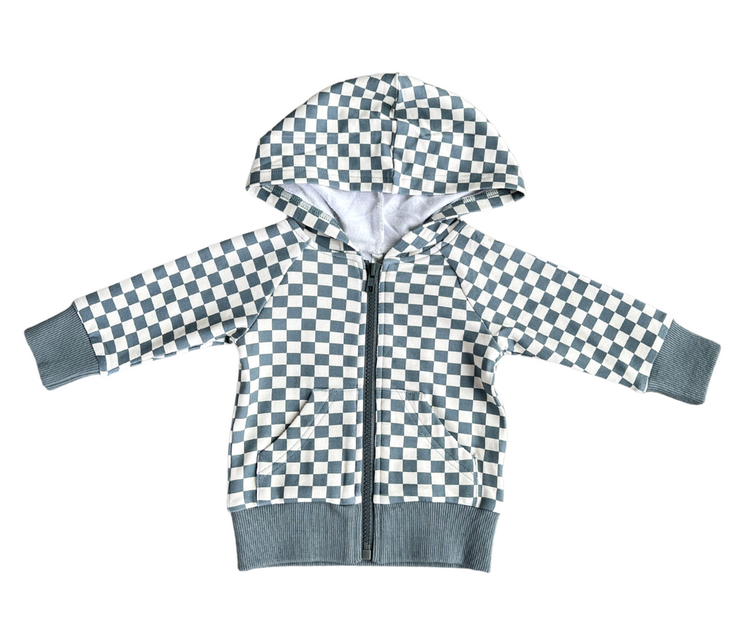 Baby Sprouts Hoodie-Checkered Storm