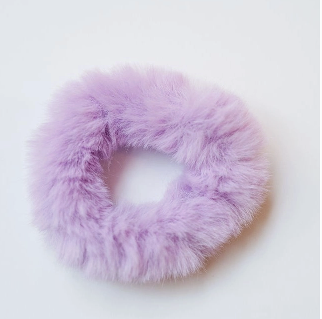 Cheeky Plum Fluffy Scrunchie - Passion Purple