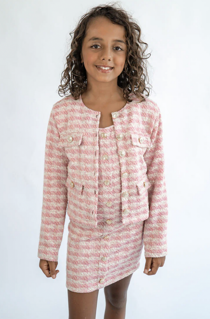 Flowers By Zoe PINK TWEED BLAZER
