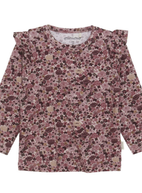 Minymo 113590 L/S Tee Floral Mix