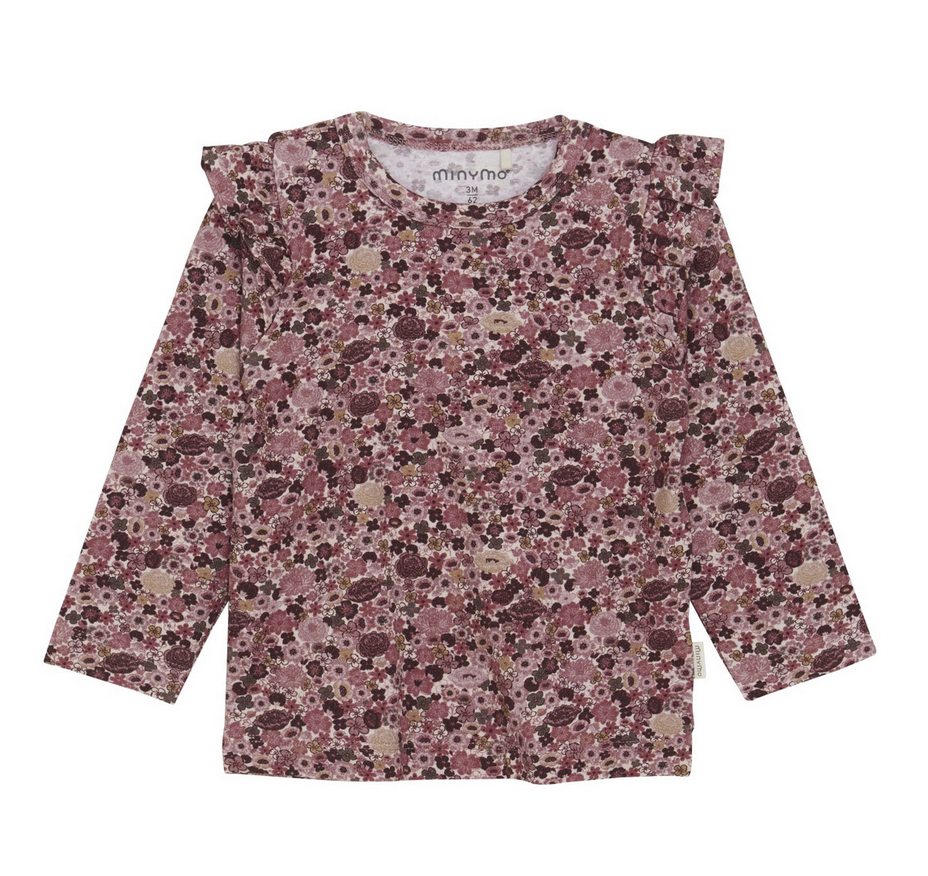 Minymo 113590 L/S Tee Floral Mix