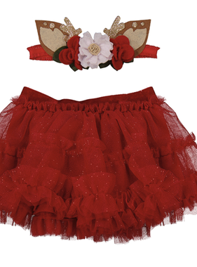 Mayoral 2803 70 Skirt/Diadem Set Red