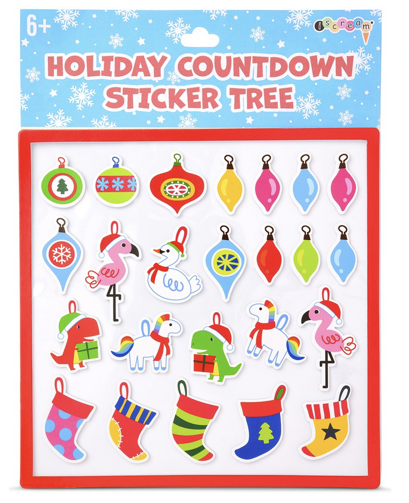 Iscream Holiday Countdown Sticker Tree