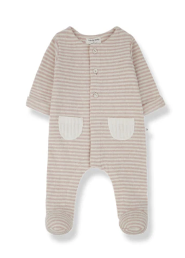1 + in the Family ADRIA jumpsuit w/feet-Nude