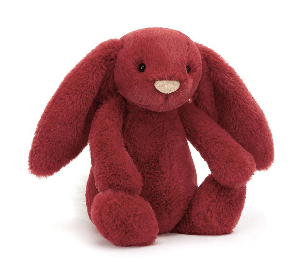 Jellycat Bashful Luxe Bunny Scarlett Original BAS3SCA
