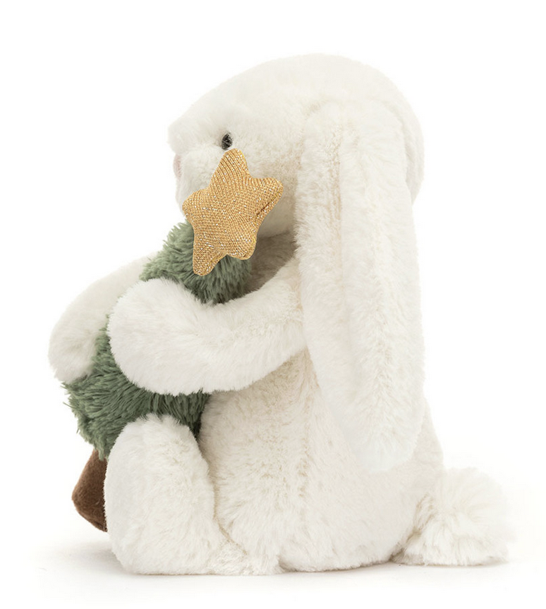 Jellycat Bashful Bunny with Christmas Tree BB6CT