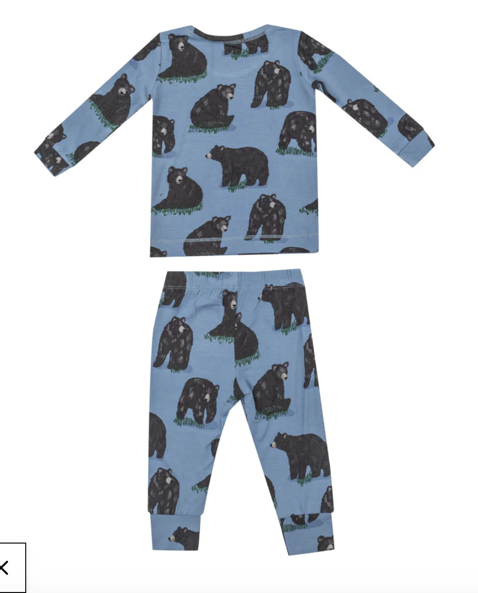 Angel Dear Black Bears L/S Loungewear Set