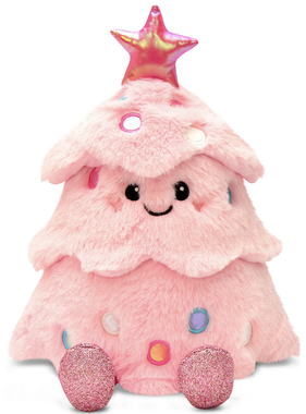 Iscream Glitter Pink Christmas Tree Plush 780-4443