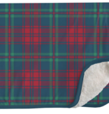 Kickee Pants Sherpa-Lined Stroller Blanket-Peacock Plaid