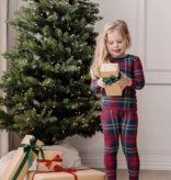 Kickee Pants L/S Pajama Set-Peacock Plaid