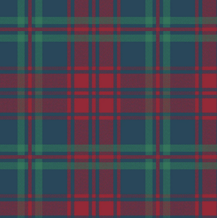 Kickee Pants L/S Pajama Set-Peacock Plaid