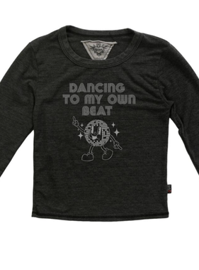 T2Love L/S M&G CREW TEE #347 DANCE TO MY OWN BEAT