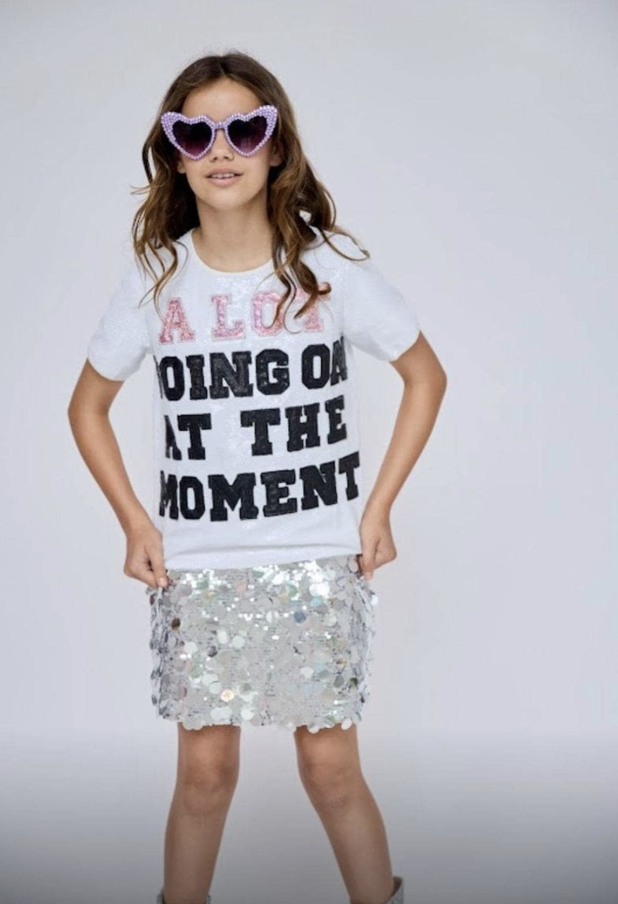 Lola and The Boys A Lot Going On Sequin T-shirt