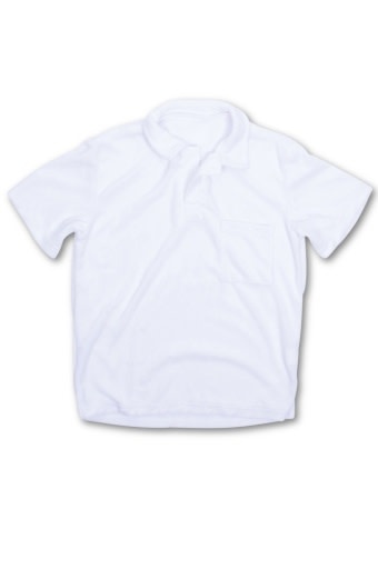 Shade Critters boys terry polo - white
