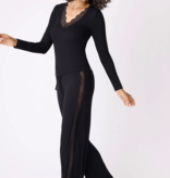 P.J. Salvage L/S Lacey Basics Tee-Black