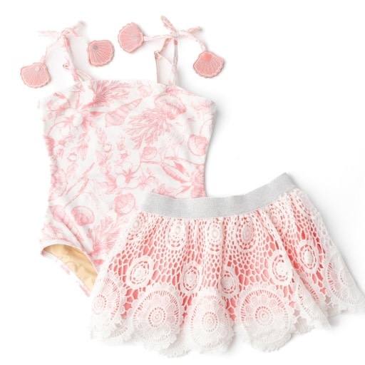 Shade Critters 1pc & skirt - seaside toile