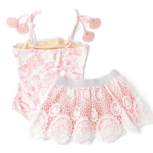 Shade Critters 1pc & skirt - seaside toile