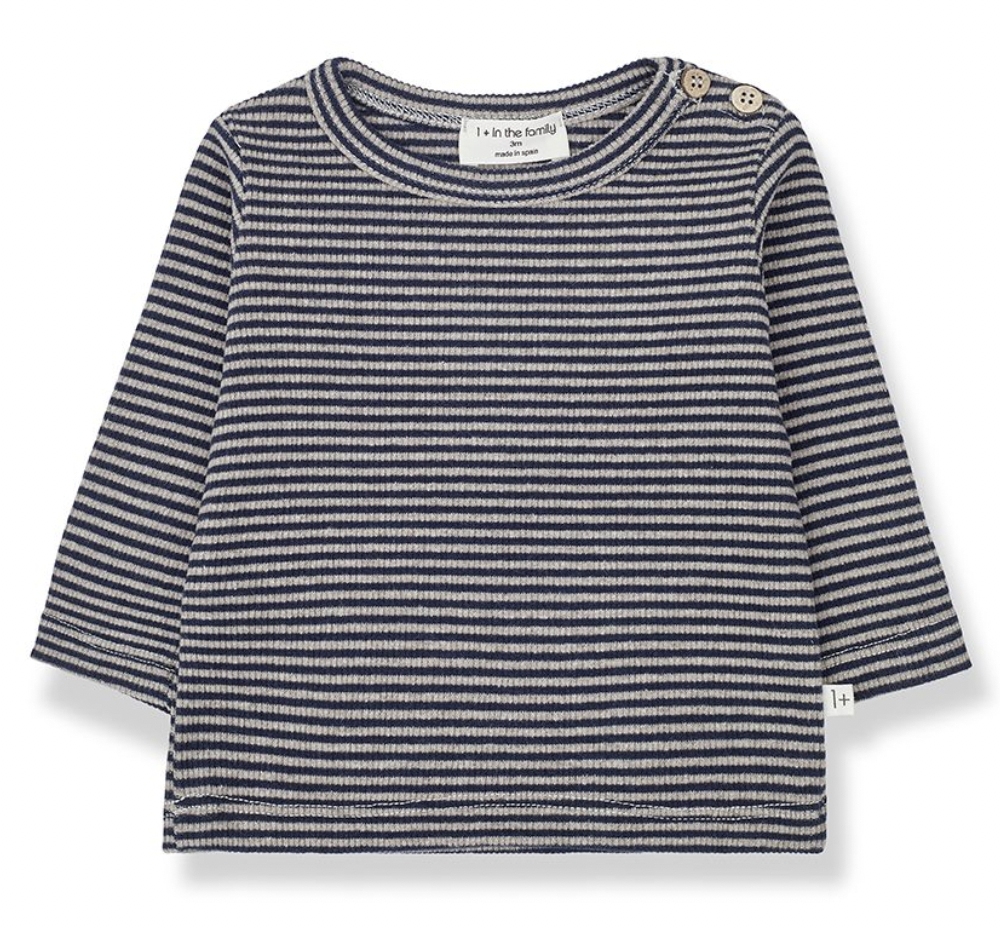 1 + in the Family Kerem L/S Top Navy/Taupe