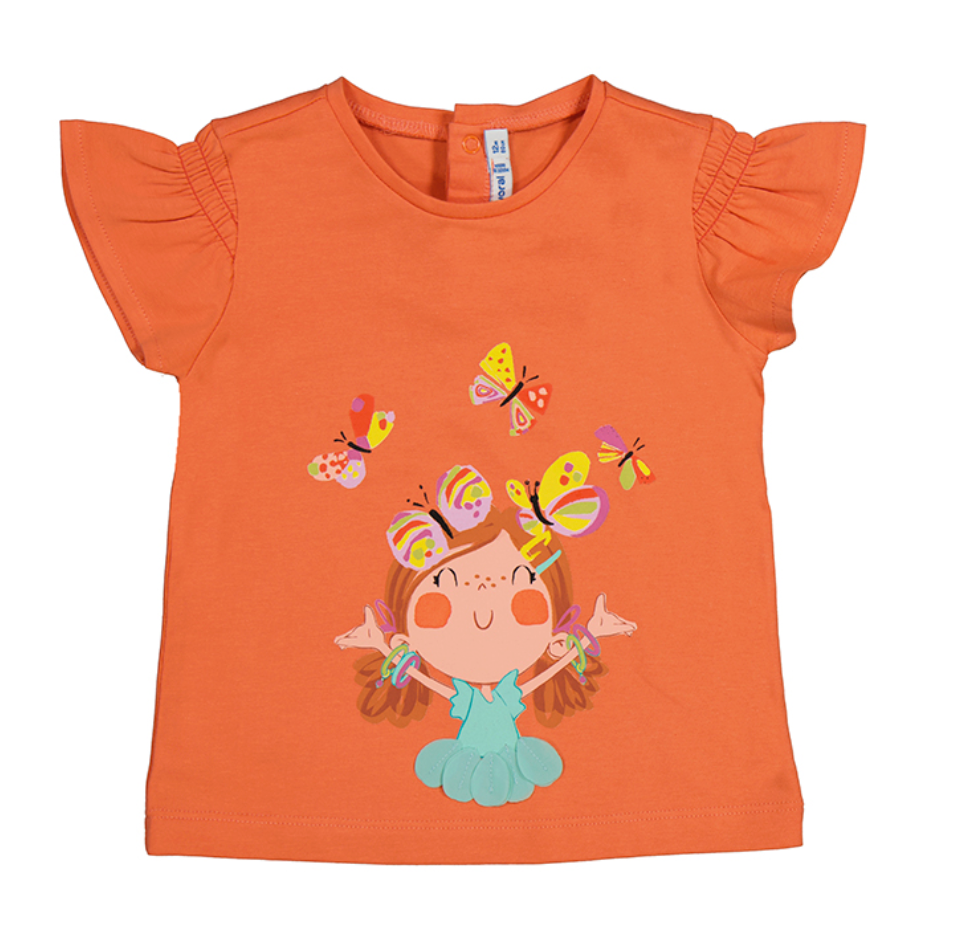Mayoral 1049 72 S/s embroidered shirt-carrot