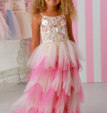 Ooh! La La! Couture Elyna Ivory/Soft Pink/Candy Pink Dress
