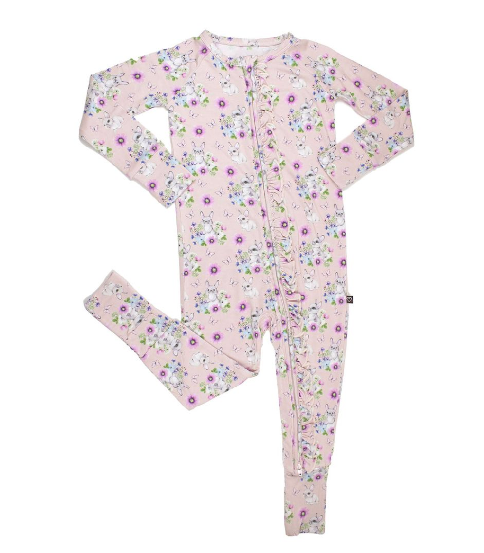 Lev Baby Blossom Ruffled 'Poppy'-Convertible Romper