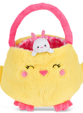 Iscream Hoppy Chick Basket Plush 780-4530