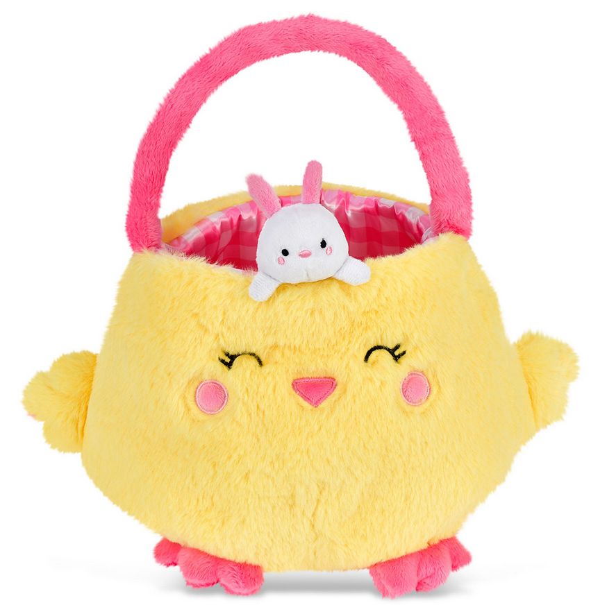 Iscream Hoppy Chick Basket Plush 780-4530