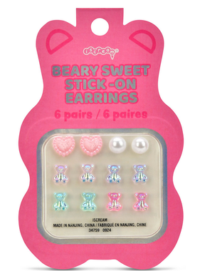 Iscream Beary Sweet Stick On Earrings 815-362