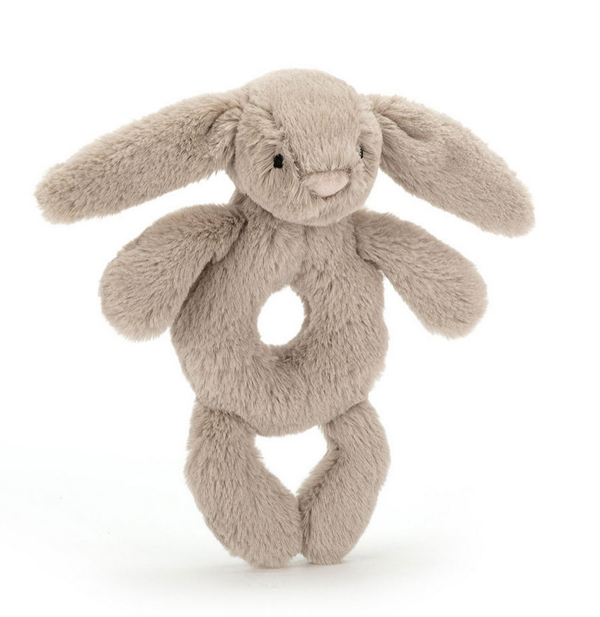 Jellycat Bashful Bunny Beige Ring Rattle BRR4B
