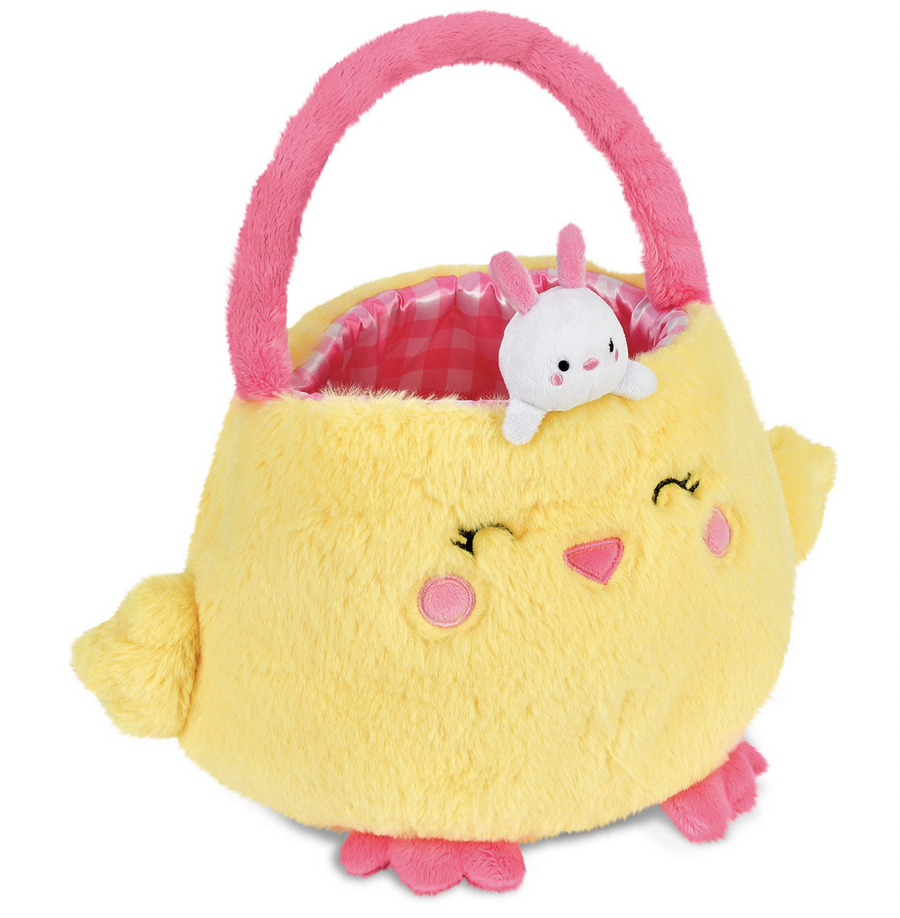 Iscream Hoppy Chick Basket Plush 780-4530