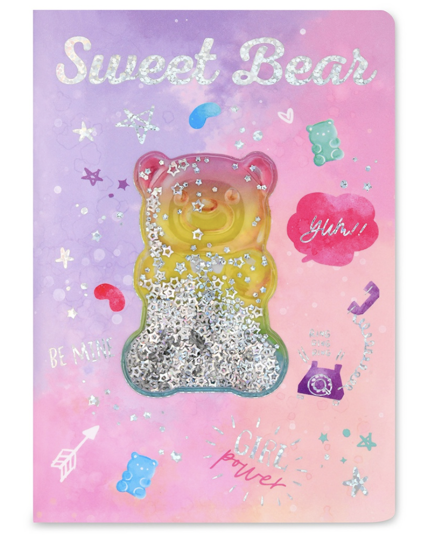 Iscream Gummy Bear Shaky Glitter Journal 724-976